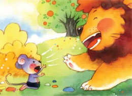 和狮子握手的老鼠