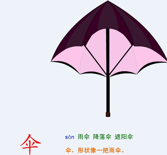 伞字演变图片